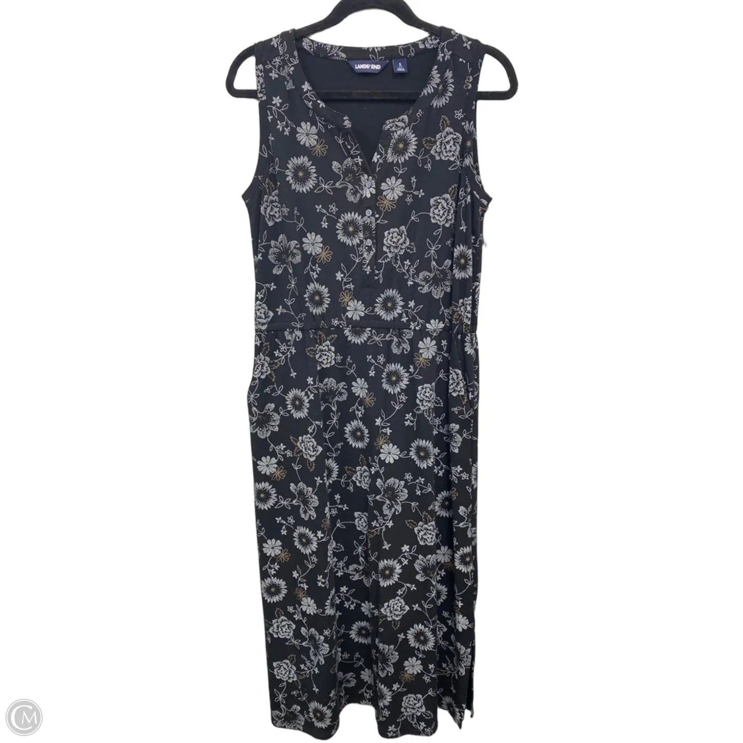 Dress Casual Maxi By Lands End In Black & White, Size: S
