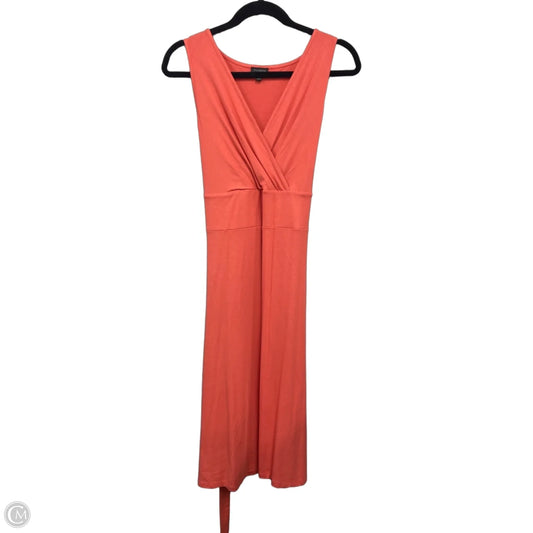 Dress Casual Midi By Talbots In Coral, Size: M
