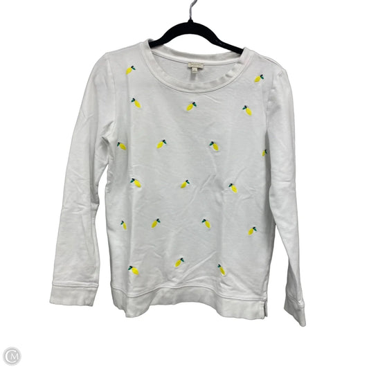 Sweatshirt Crewneck By Talbots In White & Yellow, Size: S