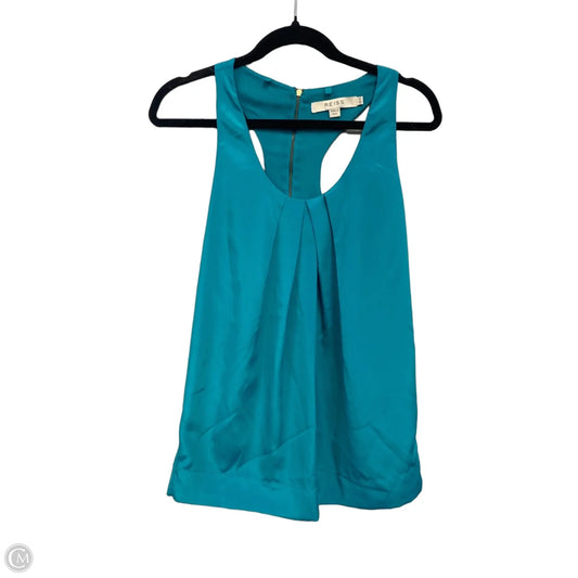 Blouse Sleeveless By Reiss In Teal, Size: 2