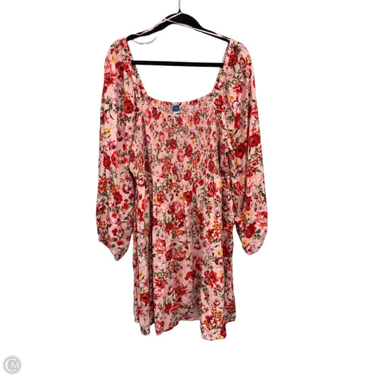 Dress Casual Short By Old Navy In Pink & Red, Size: 2x