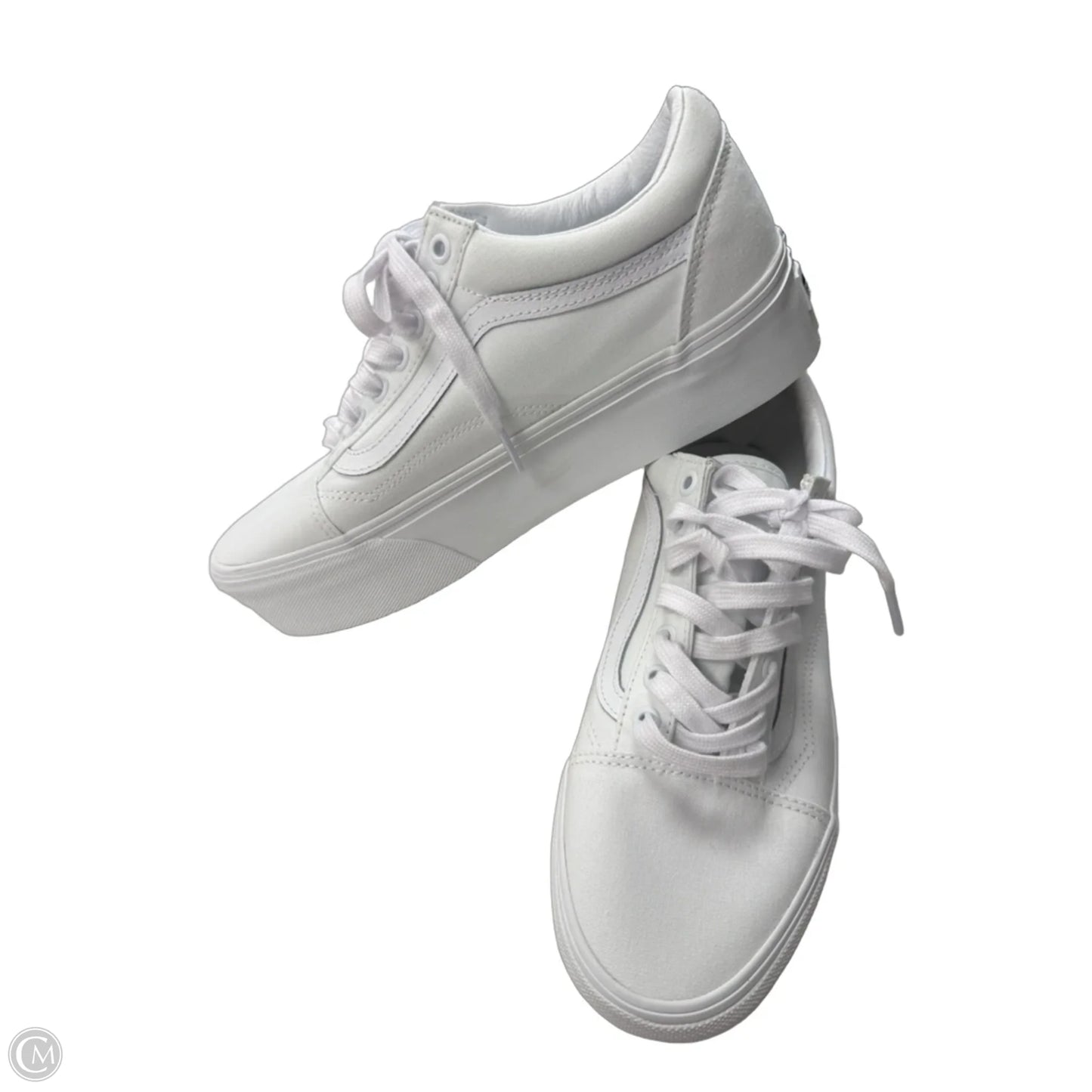 Shoes Sneakers Platform By Vans In White, Size: 10
