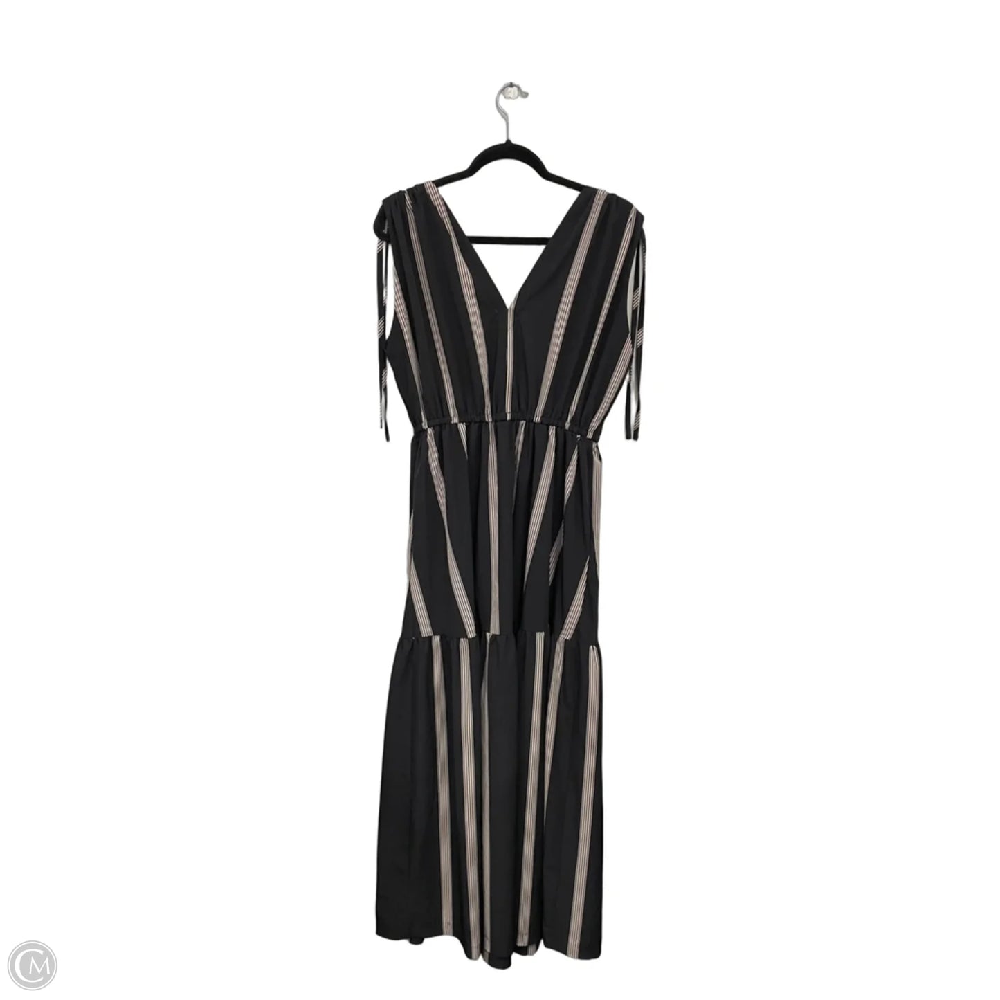 Dress Casual Maxi By Calvin Klein In Black & Tan, Size: 12