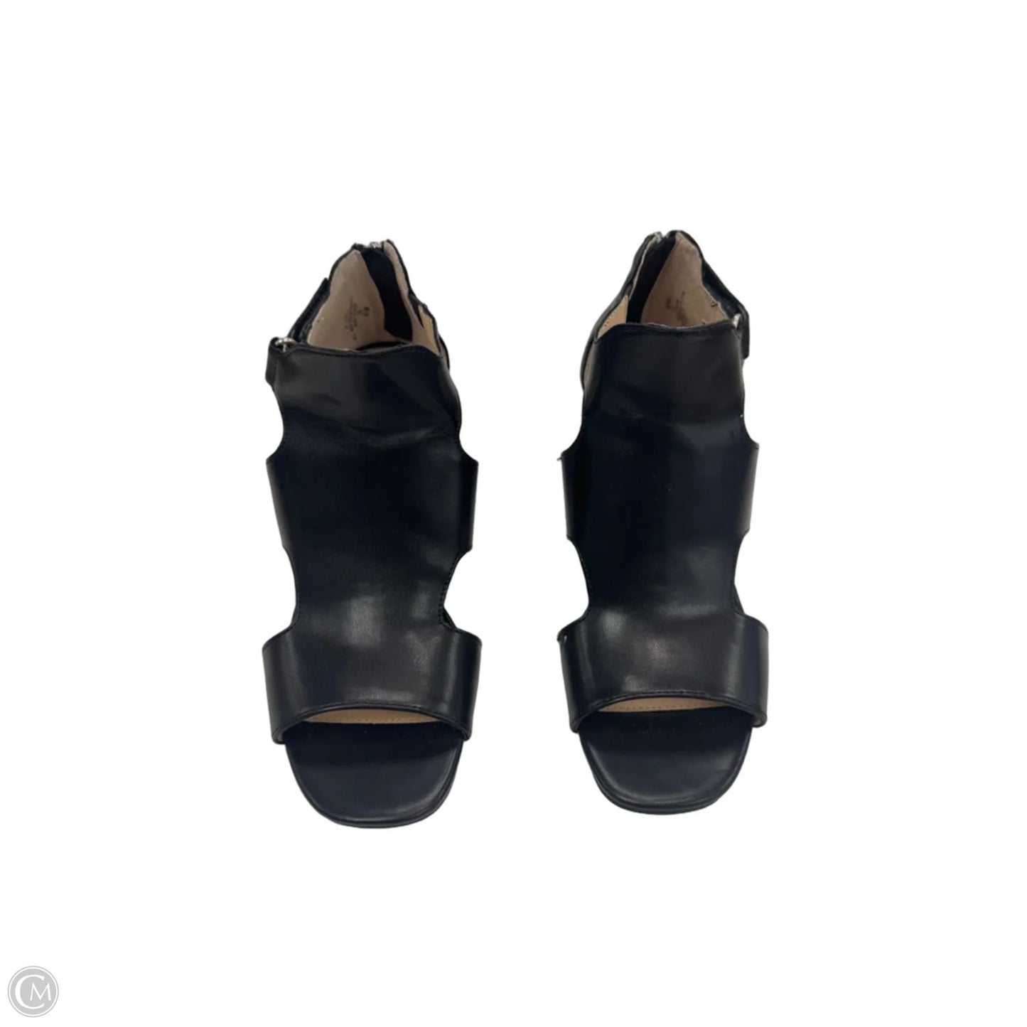 Sandals Heels Block By Adrienne Vittadini In Black, Size: 9.5
