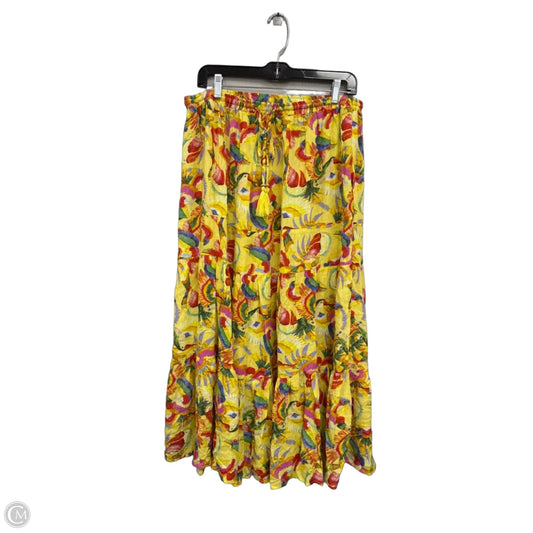 Skirt Maxi By Christian Siriano In Red & Yellow, Size: L