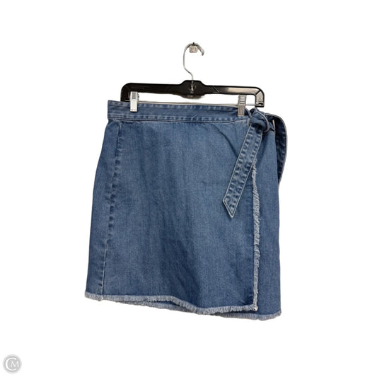 Skirt Mini & Short By Loft In Blue Denim, Size: 12