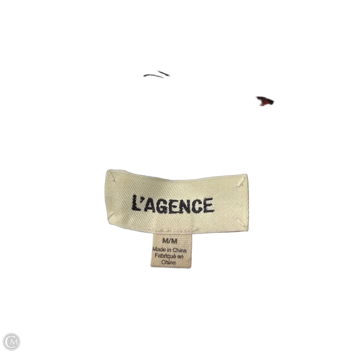 Blouse Long Sleeve By L Agence In Blue & Cream, Size: M