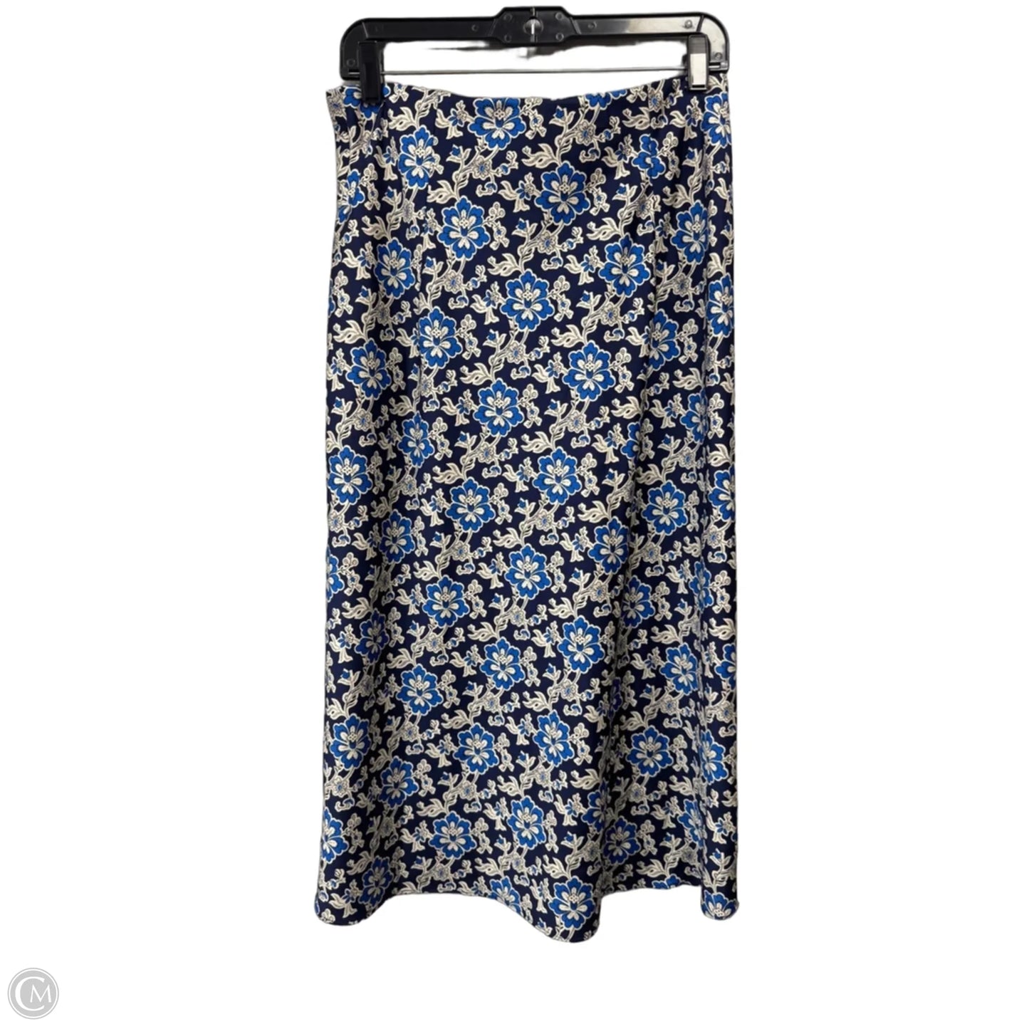 Skirt Midi By J. Crew In Blue & Cream, Size: M