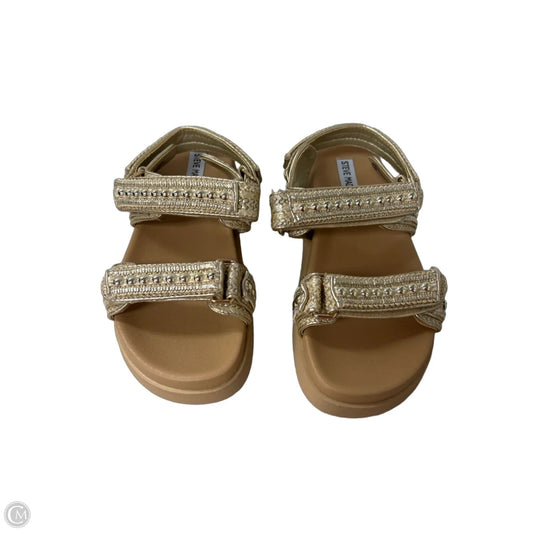 Sandals Flats By Steve Madden In Gold, Size: 9.5