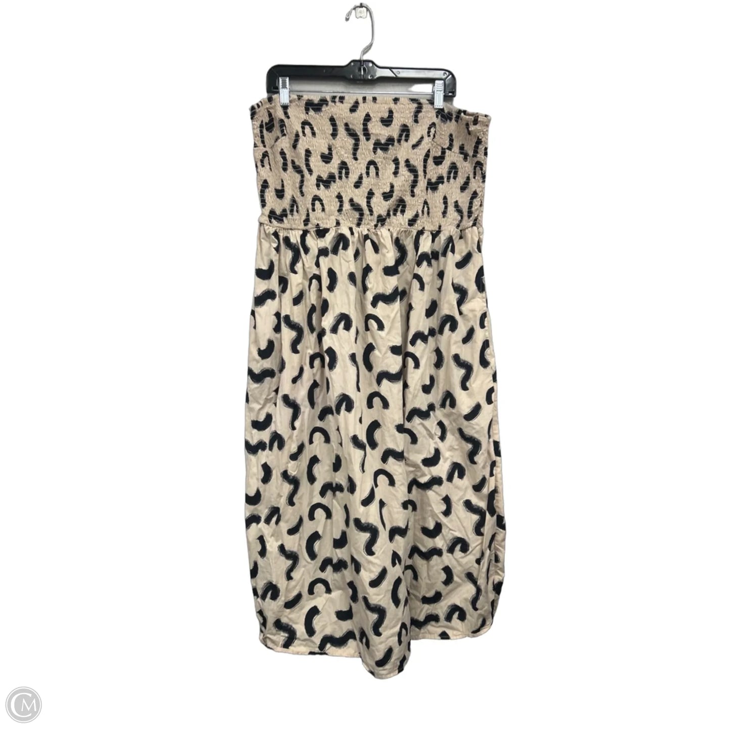 Dress Casual Midi By A New Day In Black & Cream, Size: Xl