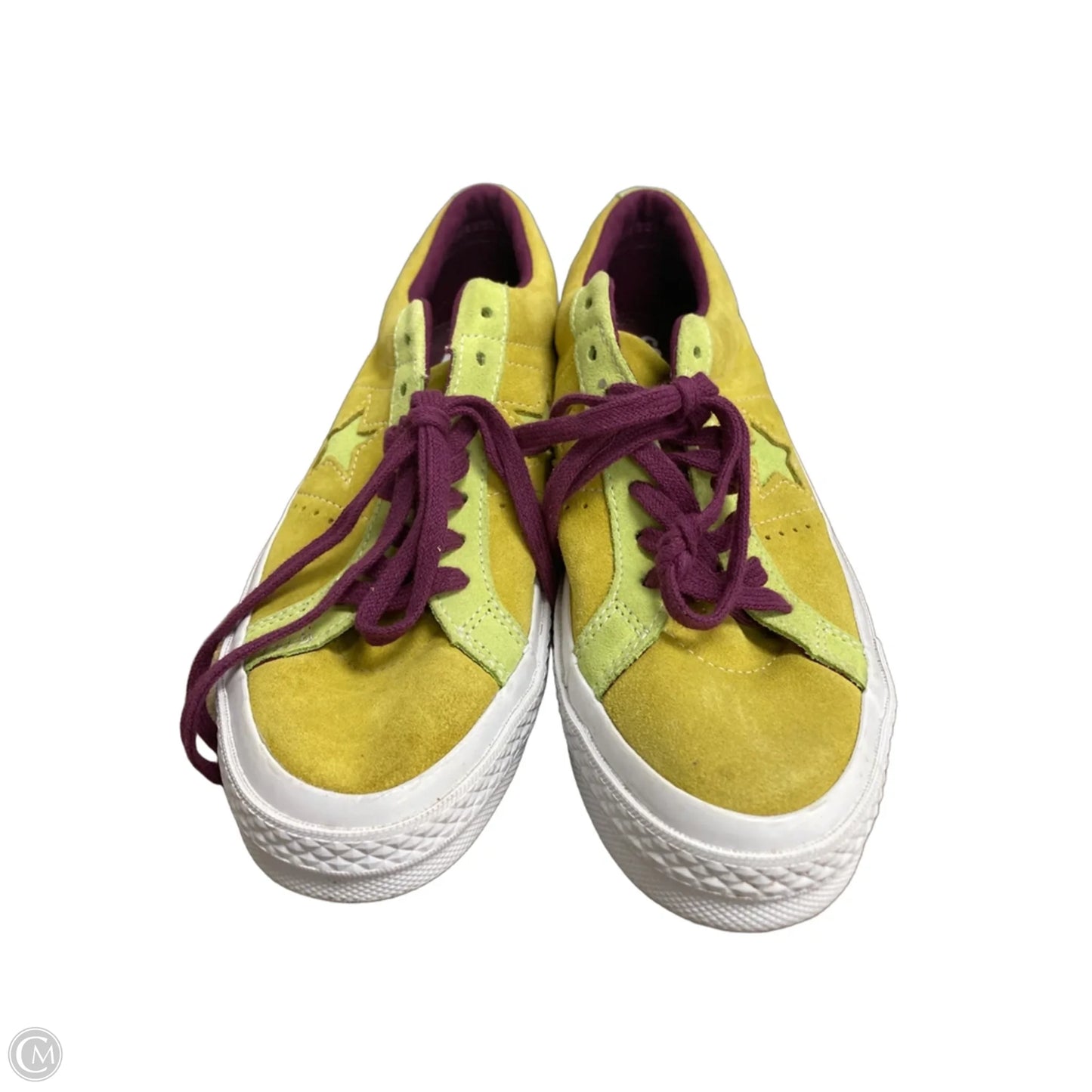 Shoes Sneakers By Converse In Purple & Yellow, Size: 9.5