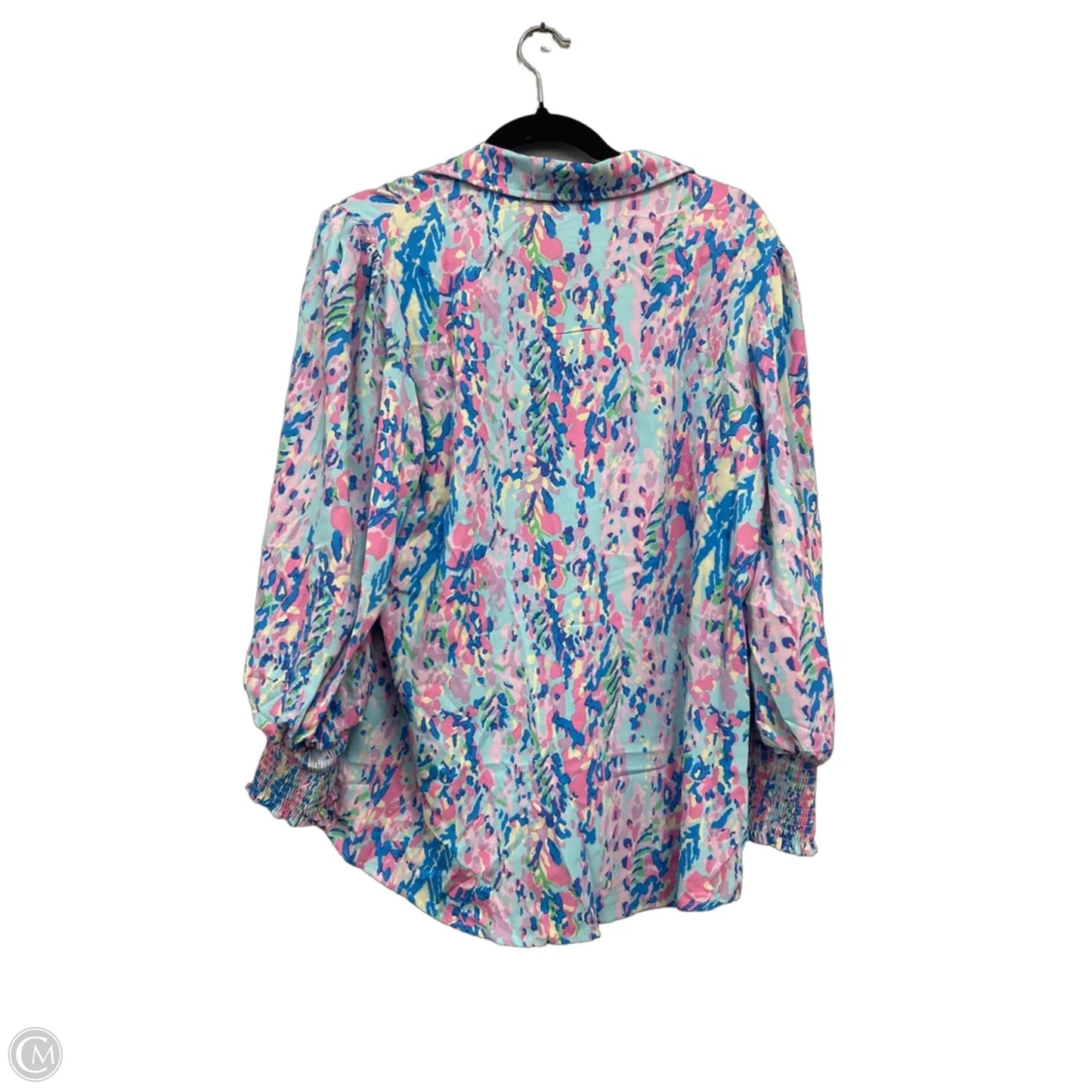 Blouse Long Sleeve By Clothes Mentor In Blue & Pink, Size: L