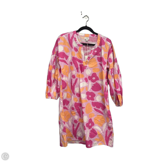 Dress Casual Short By Mudpie In Orange & Pink, Size: M