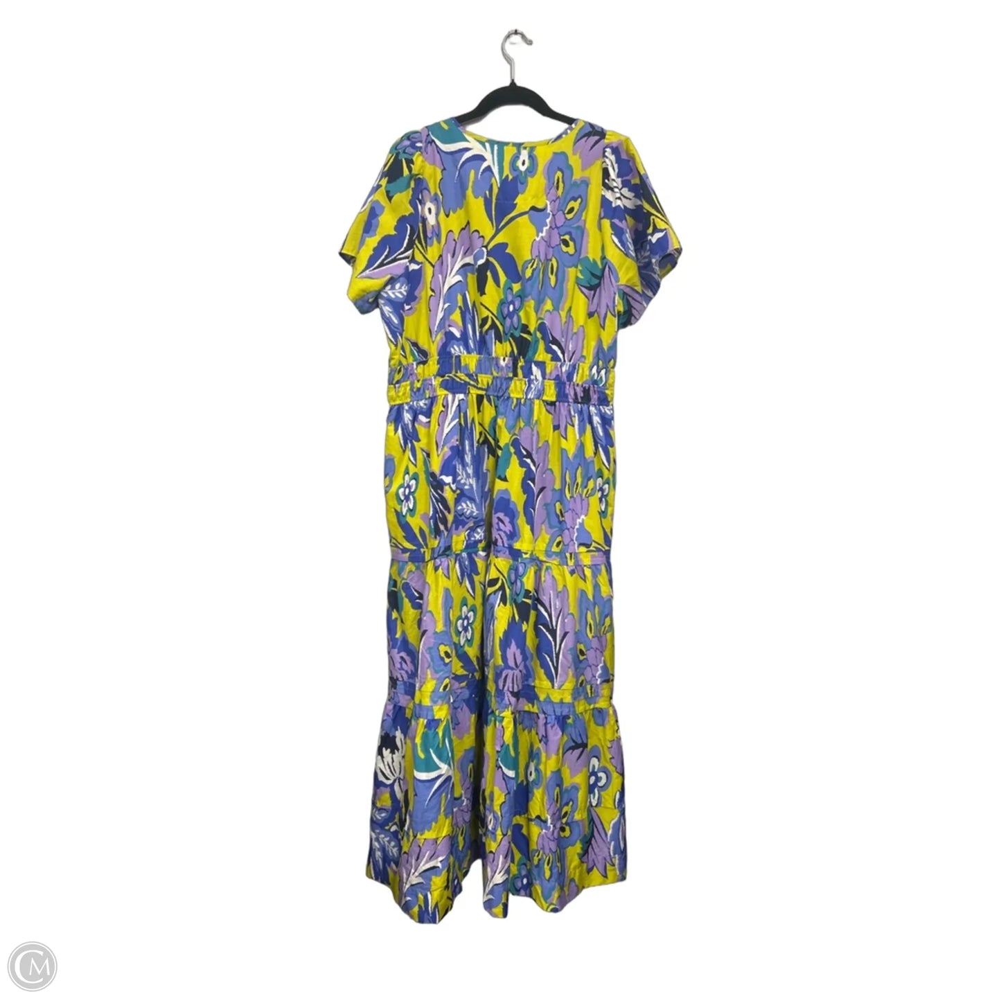 Dress Casual Maxi By Anthropologie In Purple & Yellow, Size: 1x