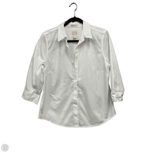 Blouse 3/4 Sleeve By Chicos In White, Size: S