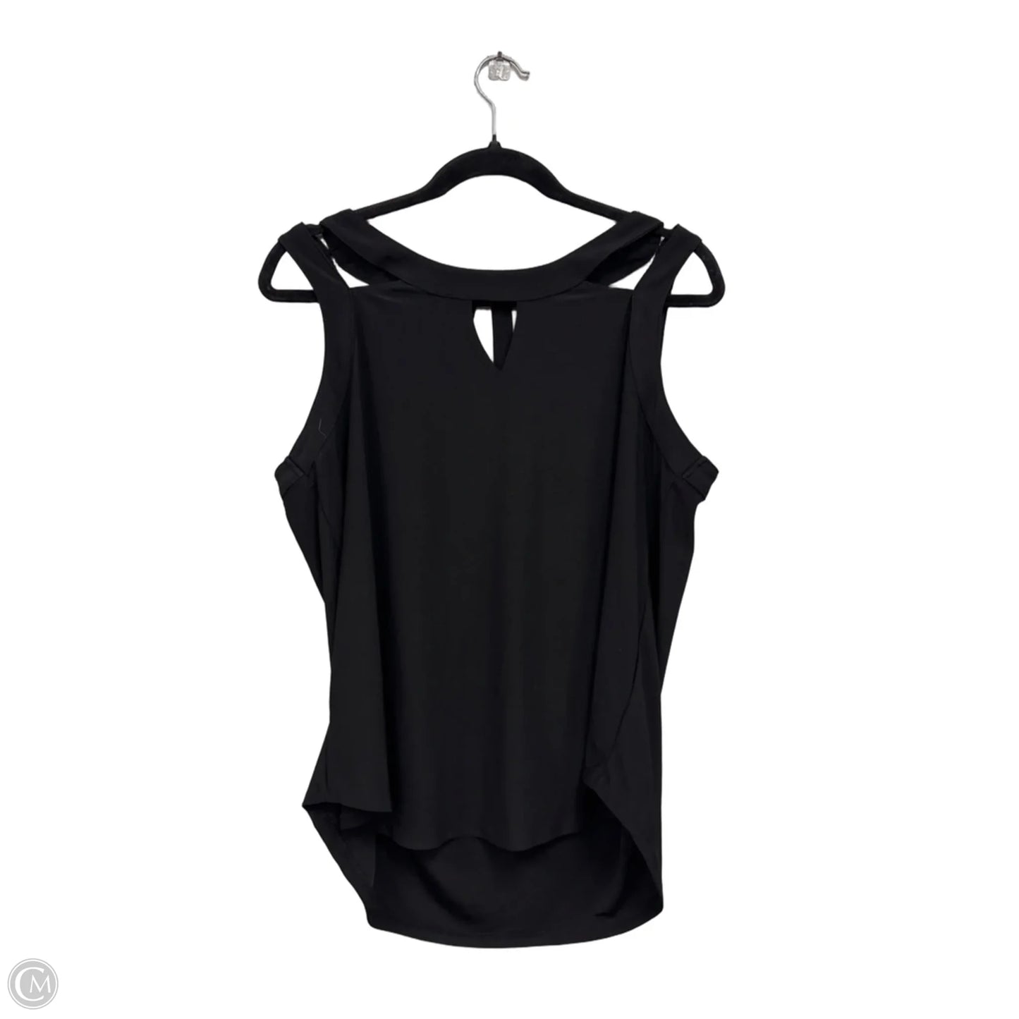 Top Sleeveless By Auw In Black, Size: L