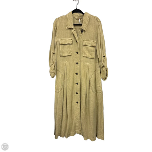 Dress Casual Maxi By Free People In Gold, Size: M