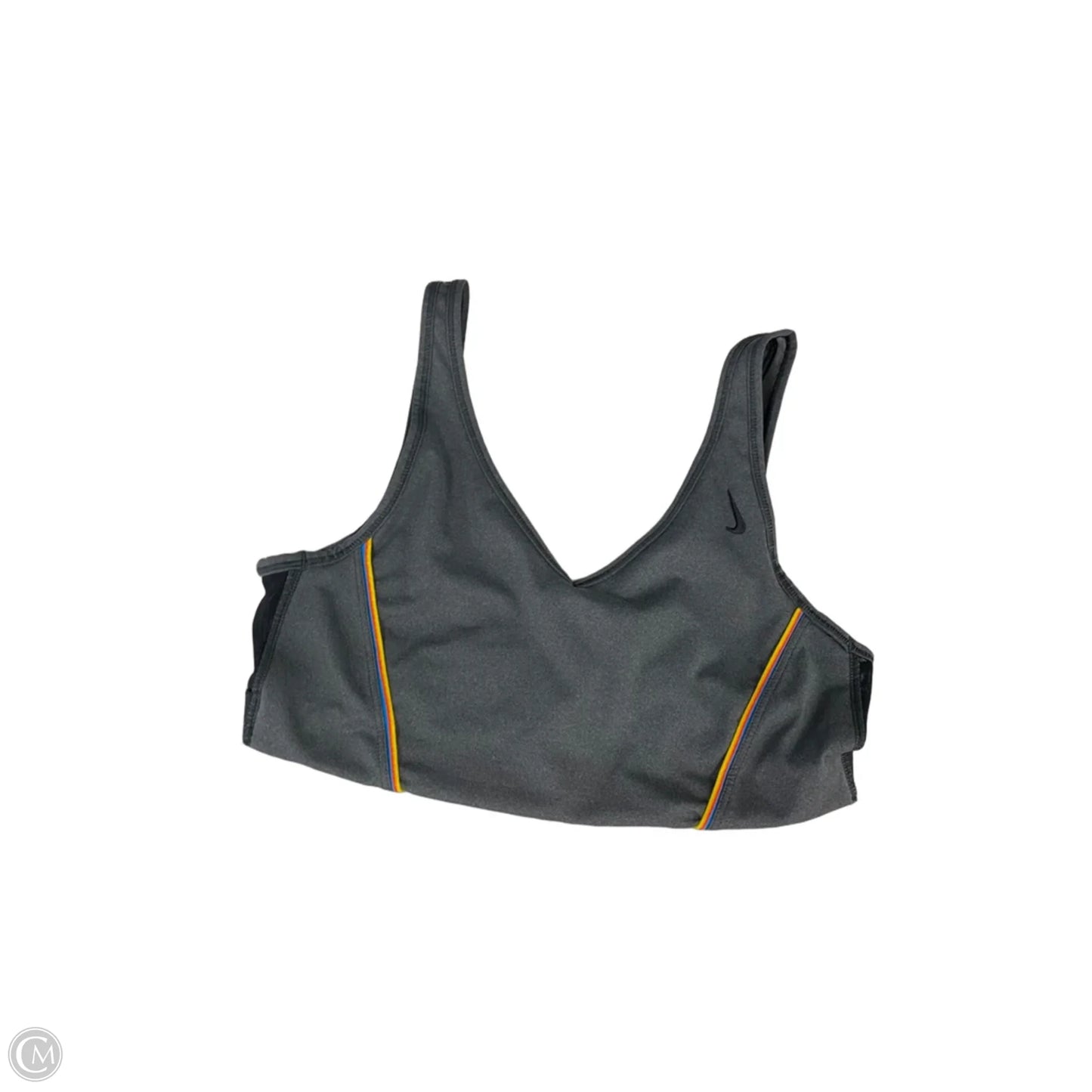 Athletic Bra By Nike Apparel In Black & Grey, Size: L