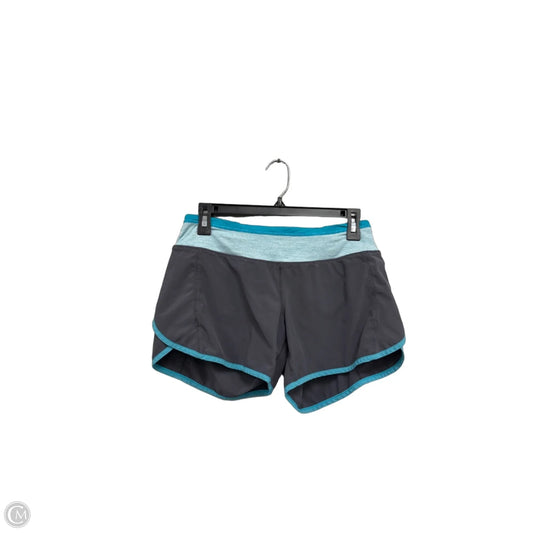 Athletic Shorts By Lululemon In Blue & Grey, Size: 4