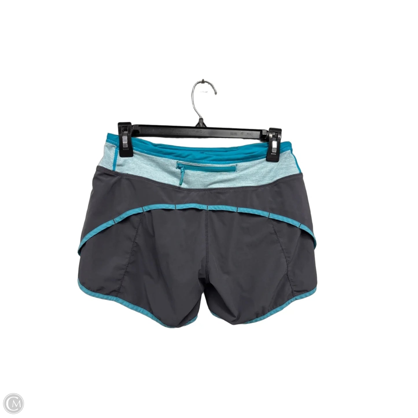 Athletic Shorts By Lululemon In Blue & Grey, Size: 4