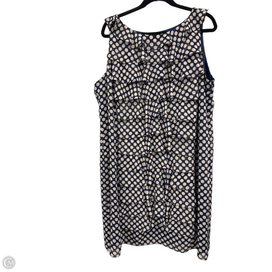 Dress Casual Short By Adrianna Papell In Blue & Cream, Size: 20