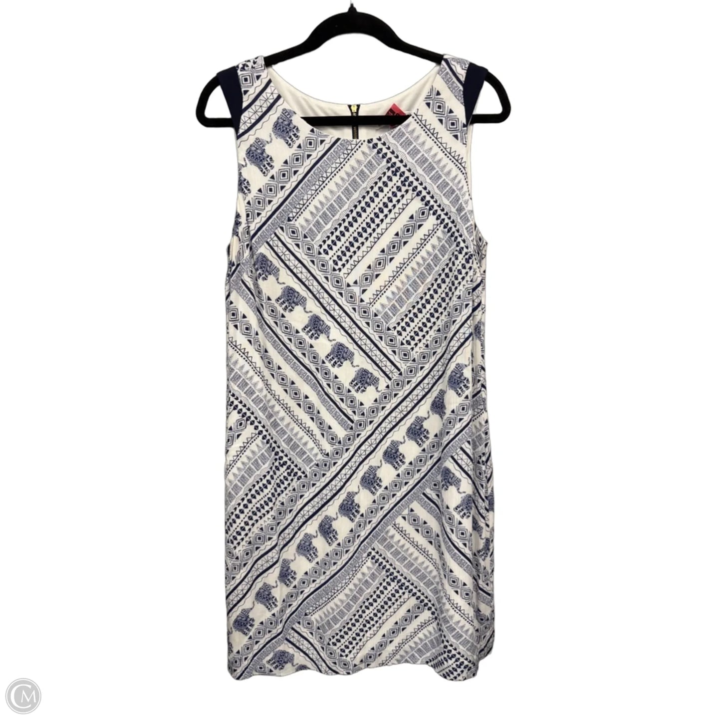 Dress Casual Short By Madison Leigh In Blue & White, Size: 12