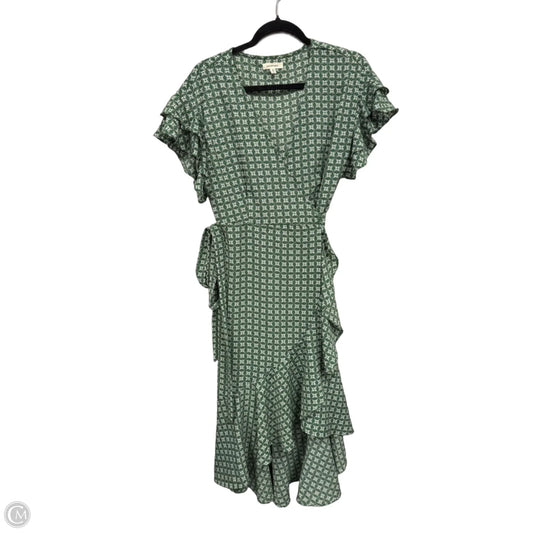 Dress Casual Maxi By Max Studio In Green & White, Size: M