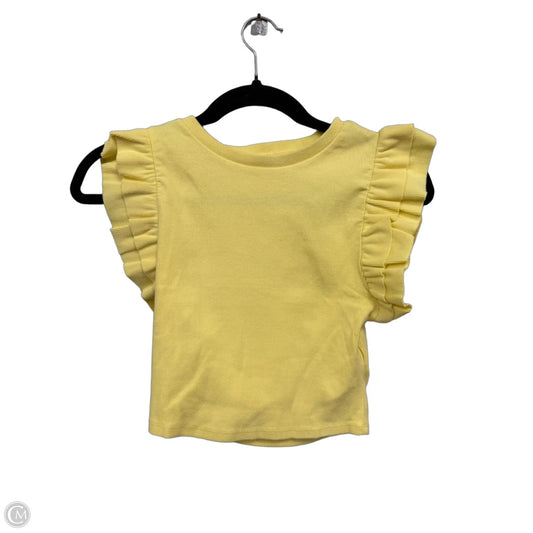 Top Short Sleeve By Zara In Yellow, Size: S