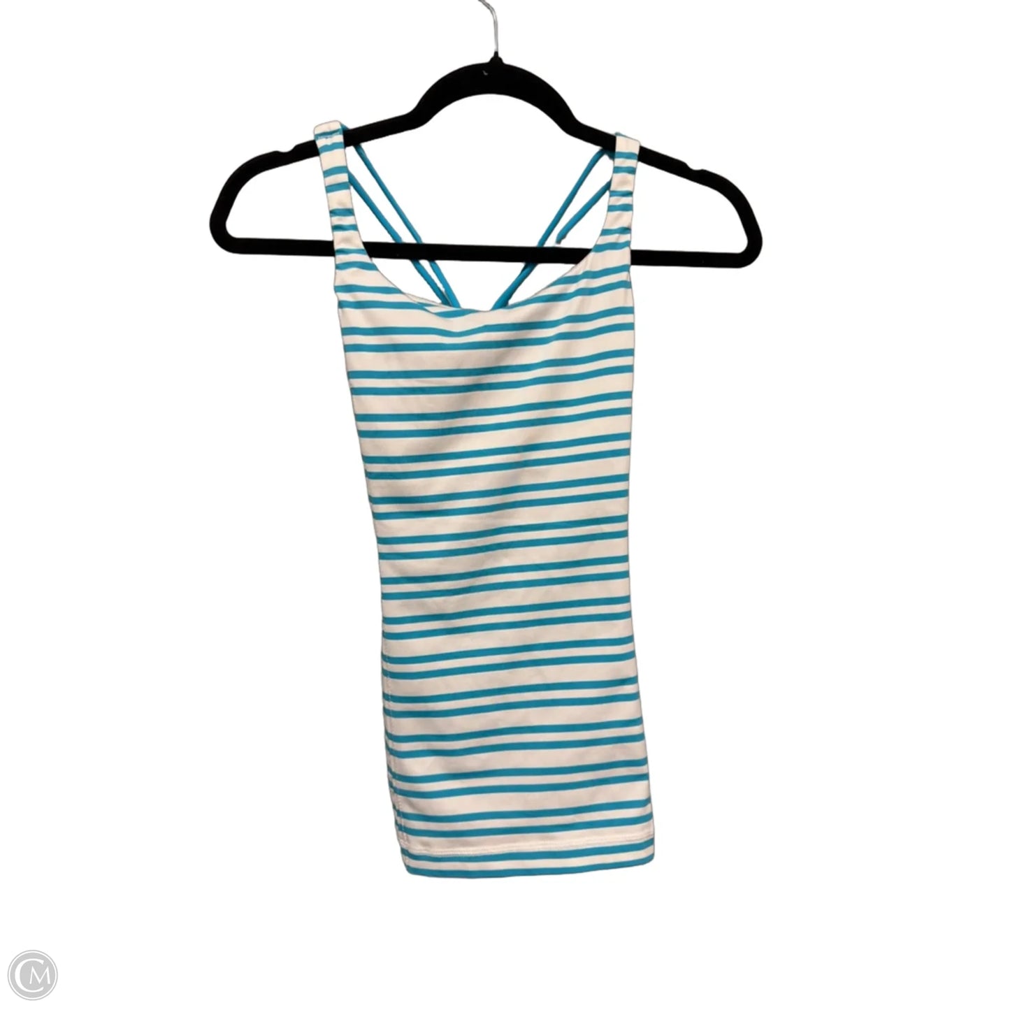 Athletic Tank Top By Lululemon In Blue & White, Size: Xs