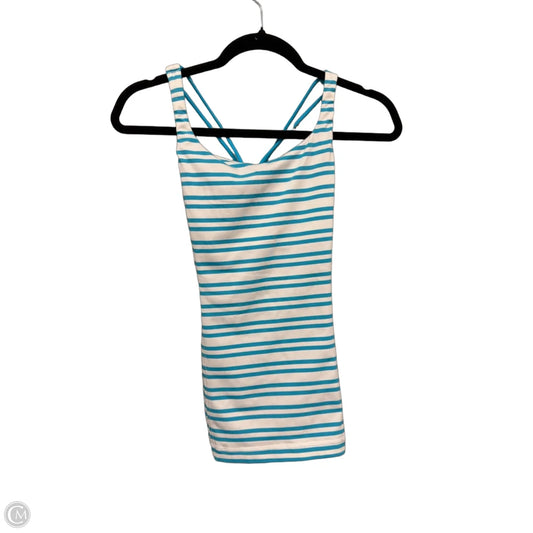 Athletic Tank Top By Lululemon In Blue & White, Size: Xs