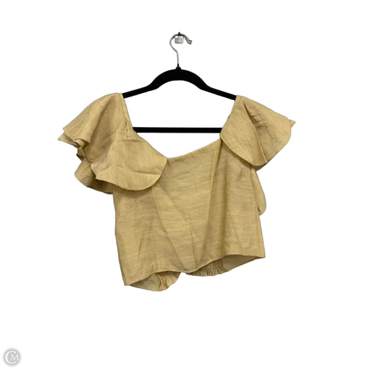Blouse Short Sleeve By Vince In Cream, Size: Xs