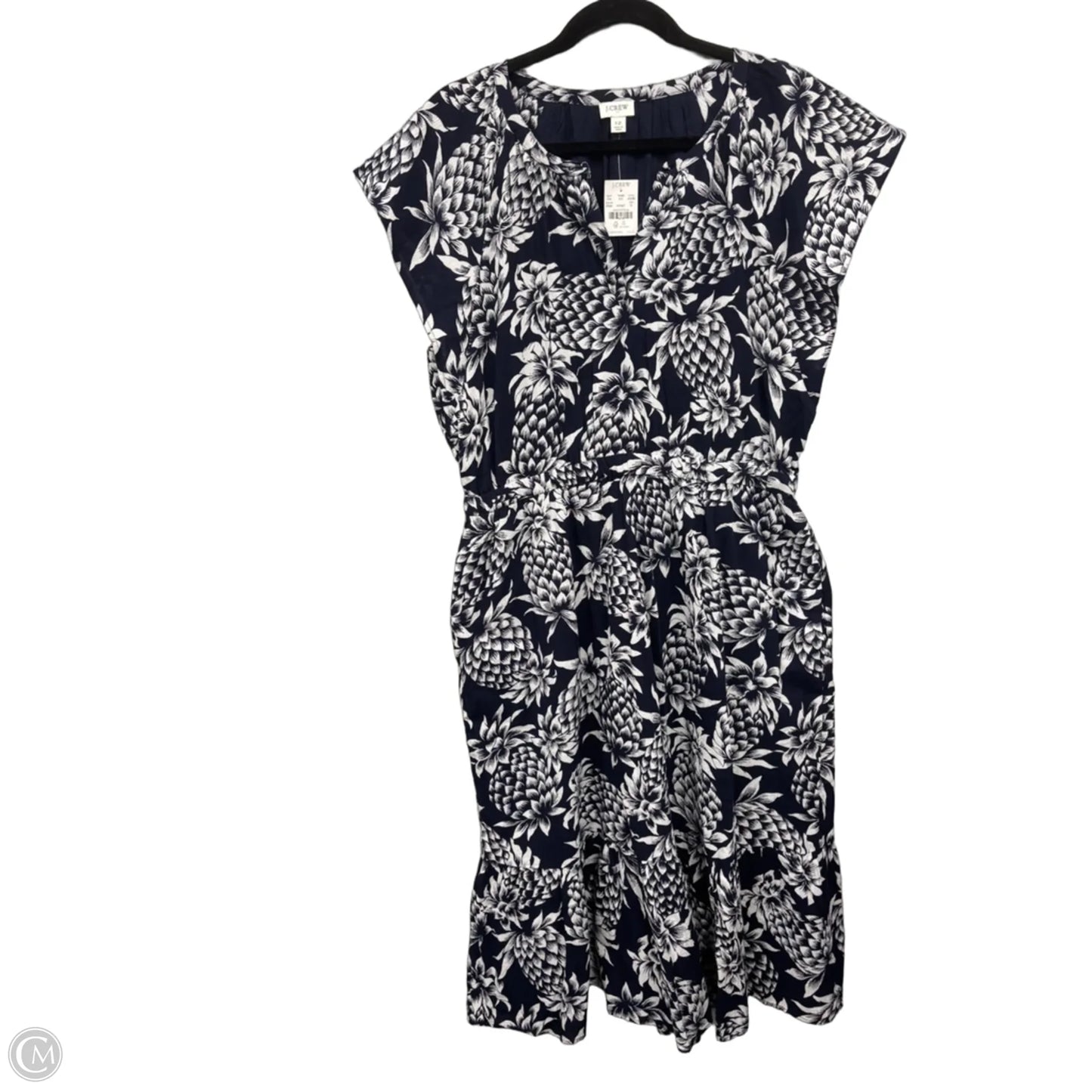 Dress Casual Midi By J. Crew In Blue & White, Size: 12