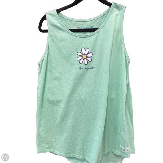 Top Sleeveless Basic By Life Is Good In Blue & Green, Size: L
