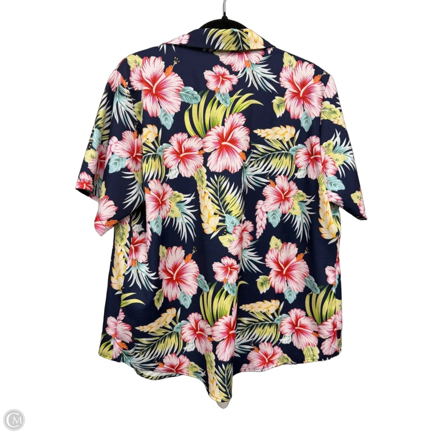 Top Short Sleeve By Clothes Mentor In Blue & Yellow, Size: Xl
