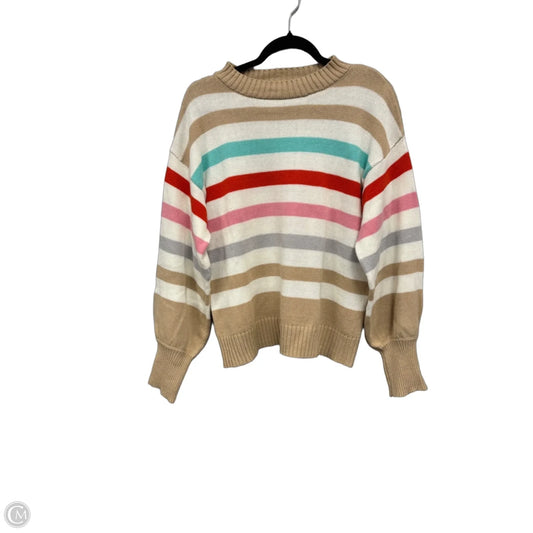 Sweater By Crown And Ivy In Tan & White, Size: L