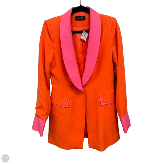 Blazer By Akira In Orange & Pink, Size: L