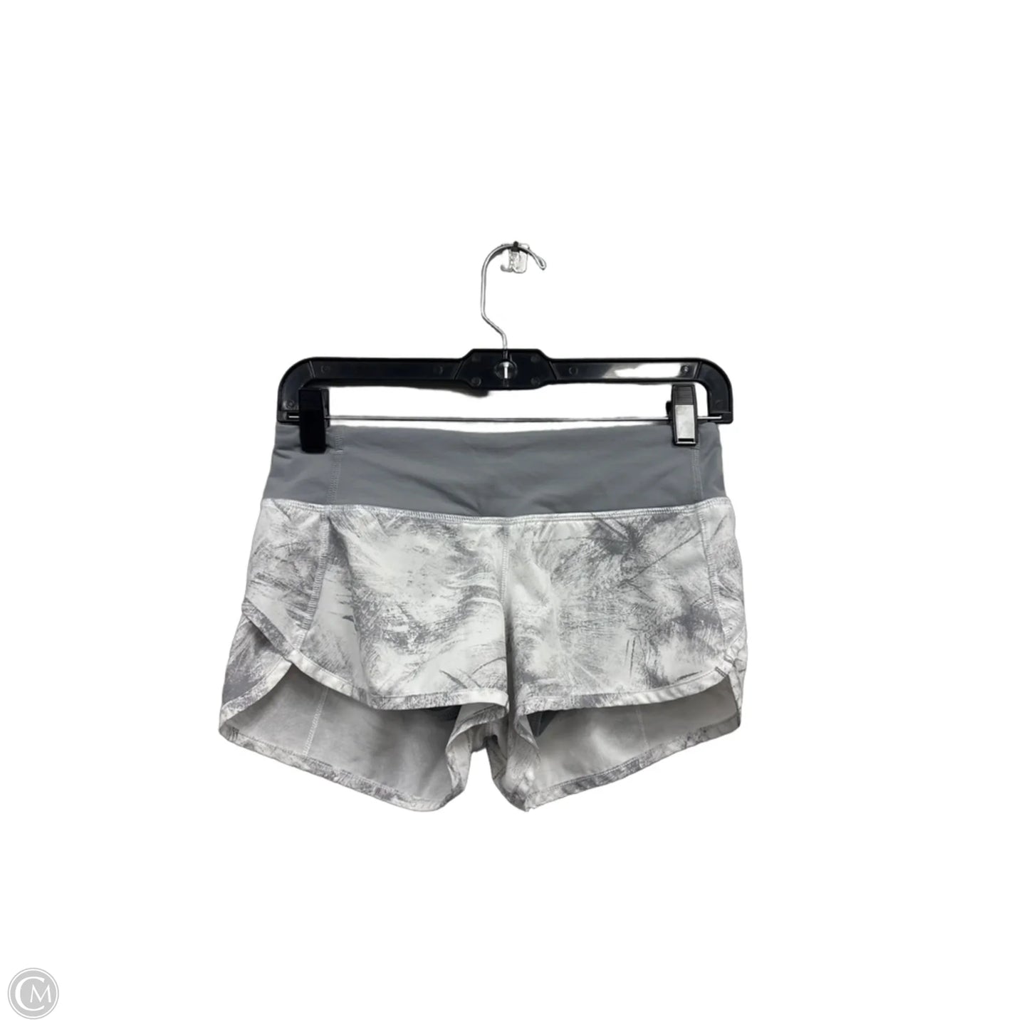 Athletic Shorts By Lululemon In Grey & White, Size: 2