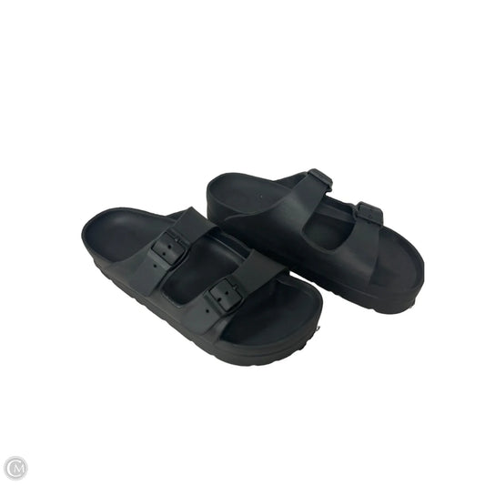 Sandals Sport By Clothes Mentor In Black, Size: 9