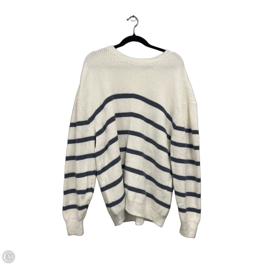 Sweater By Hollister In Blue & White, Size: L