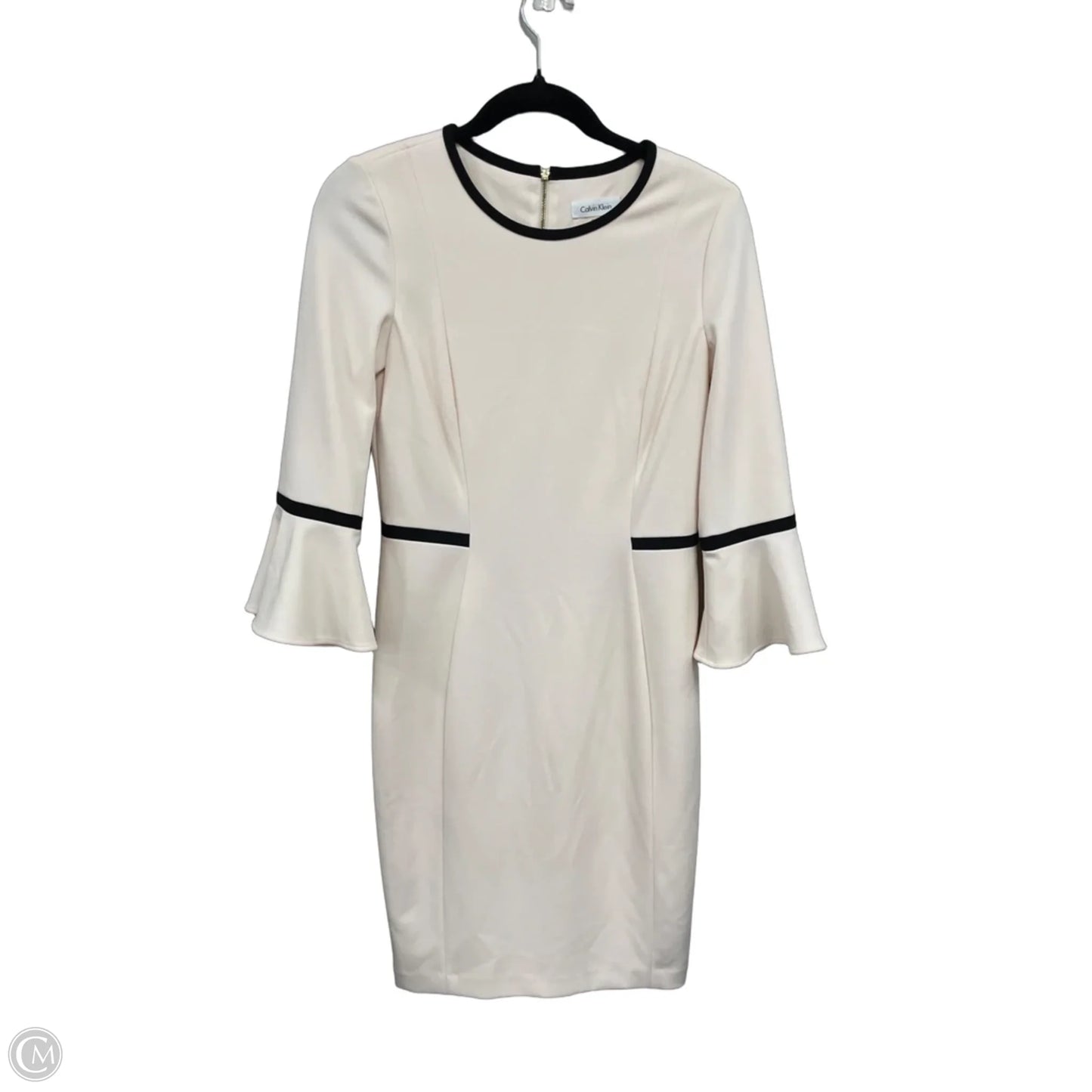 Dress Casual Short By Calvin Klein In Black & Cream, Size: 6