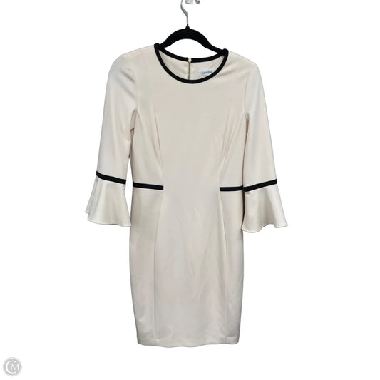 Dress Casual Short By Calvin Klein In Black & Cream, Size: 6
