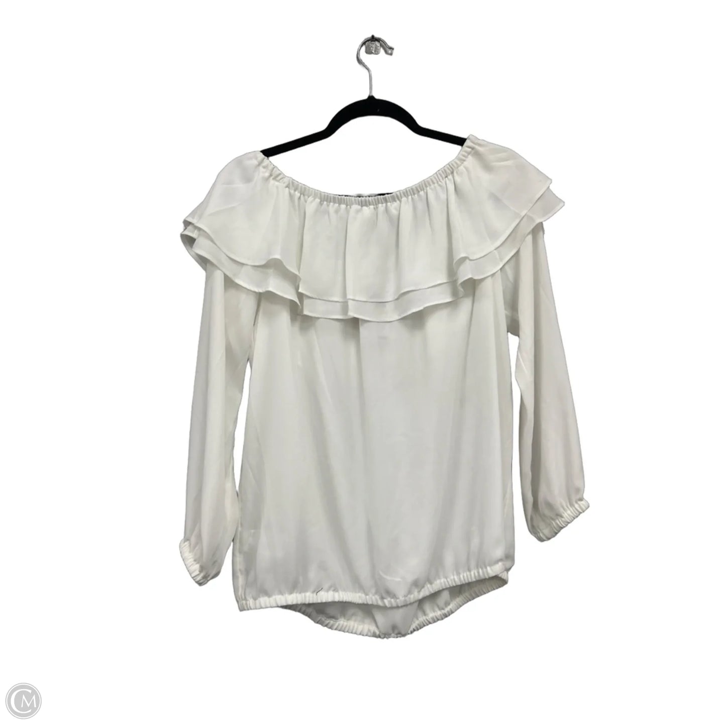 Blouse Long Sleeve By Michael By Michael Kors In White, Size: M
