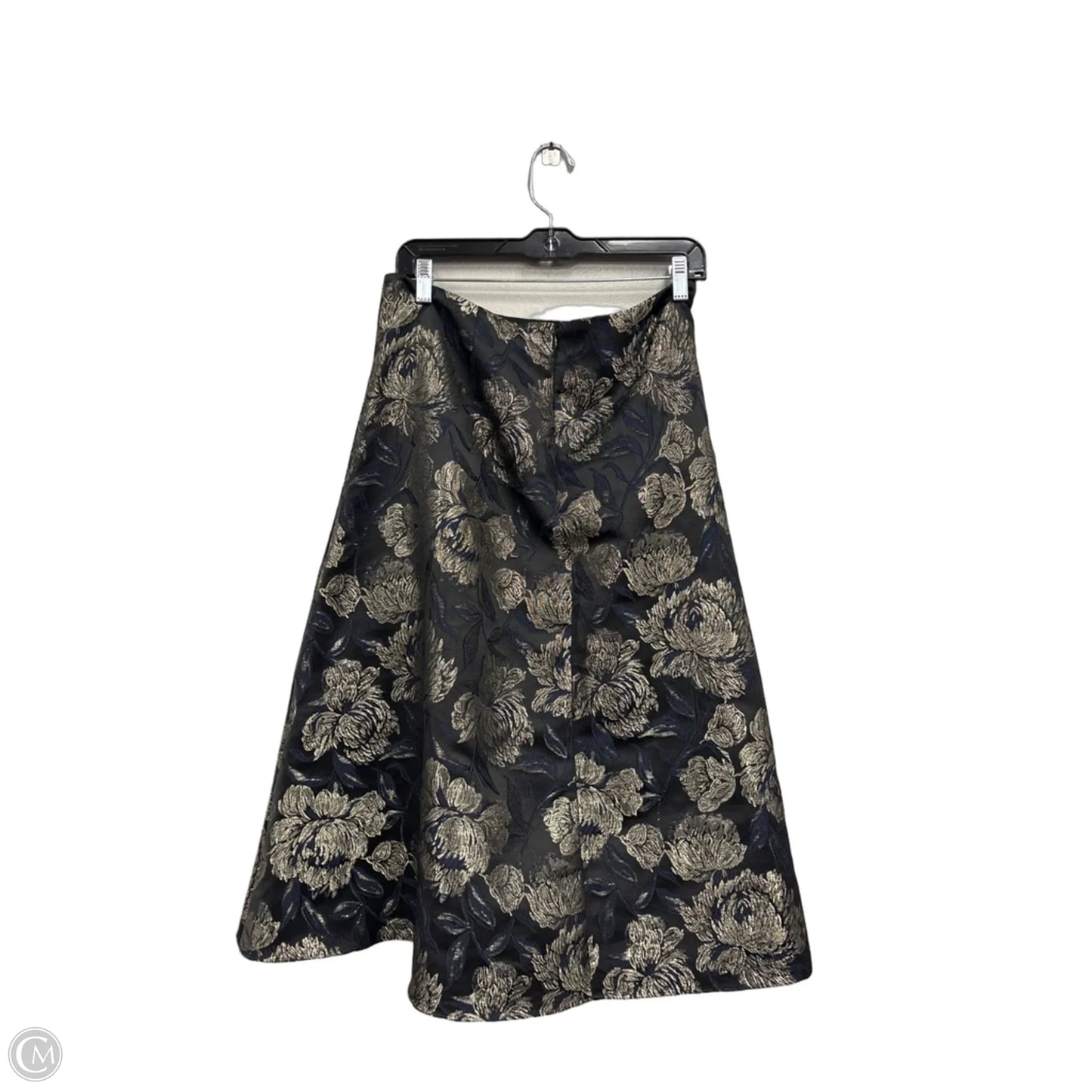Skirt Midi By Ann Taylor In Black & Blue, Size: 12