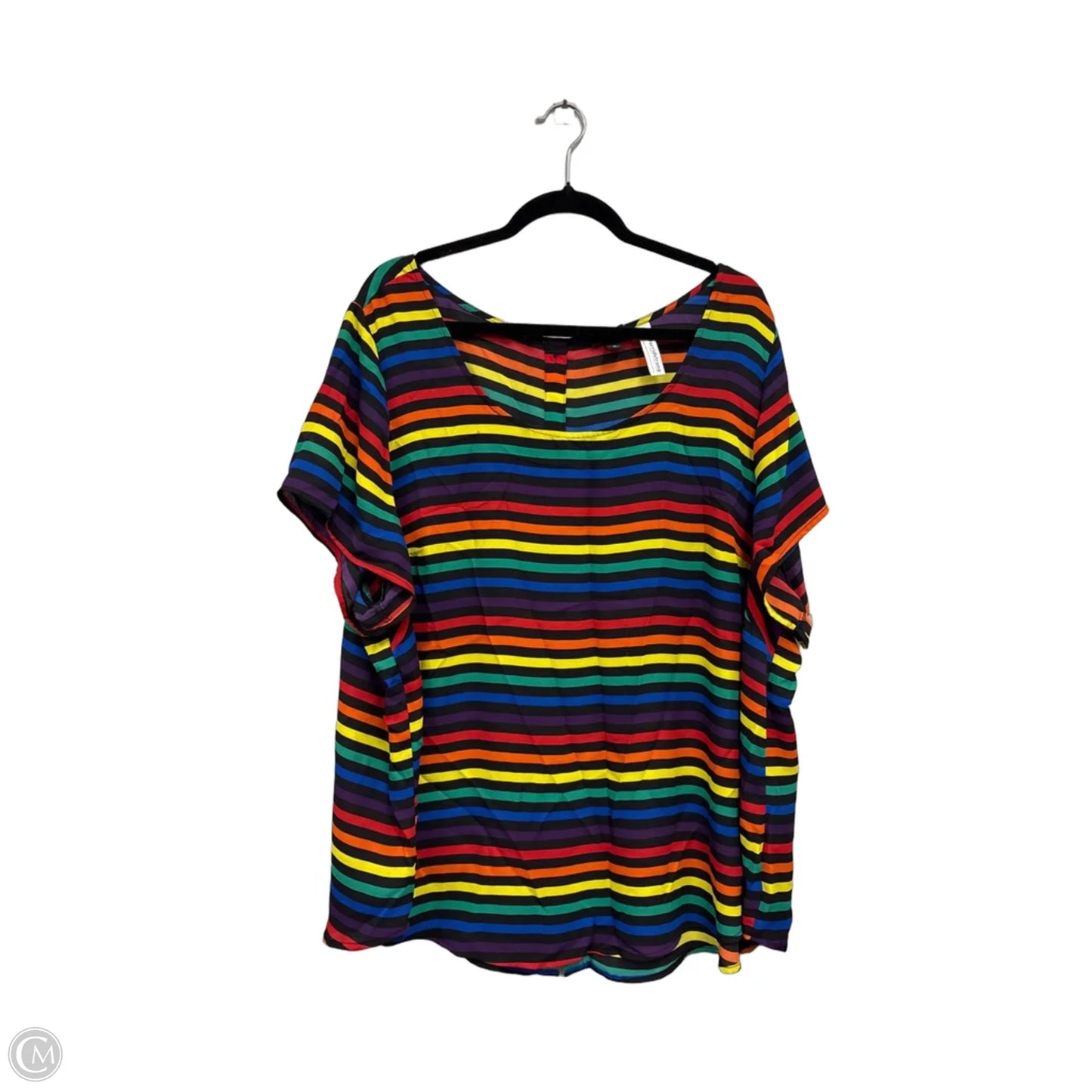 Blouse Short Sleeve By Torrid In Rainbow Print, Size: 3x