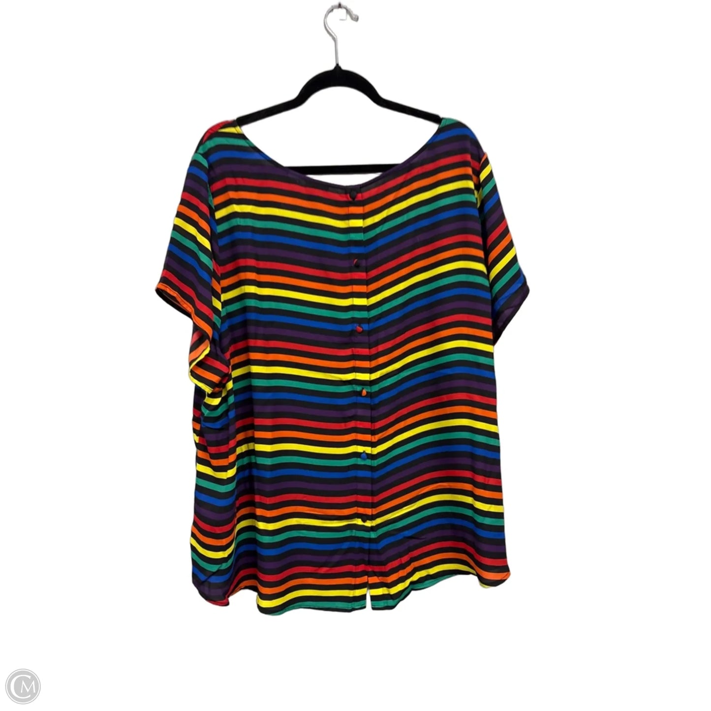 Blouse Short Sleeve By Torrid In Rainbow Print, Size: 3x