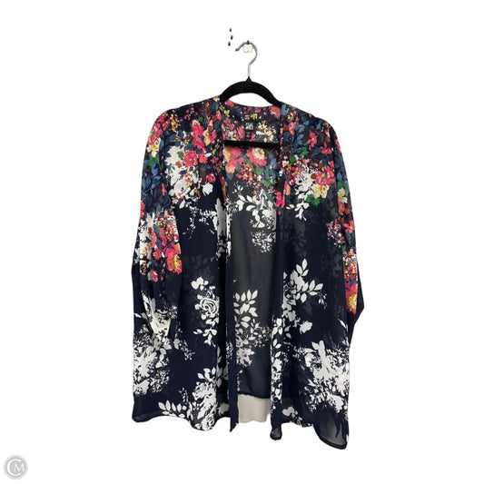 Kimono By Roz And Ali In Blue & Pink, Size: 2x