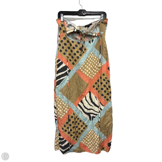 Dress Casual Maxi By Forever 21 In Blue & Tan, Size: L