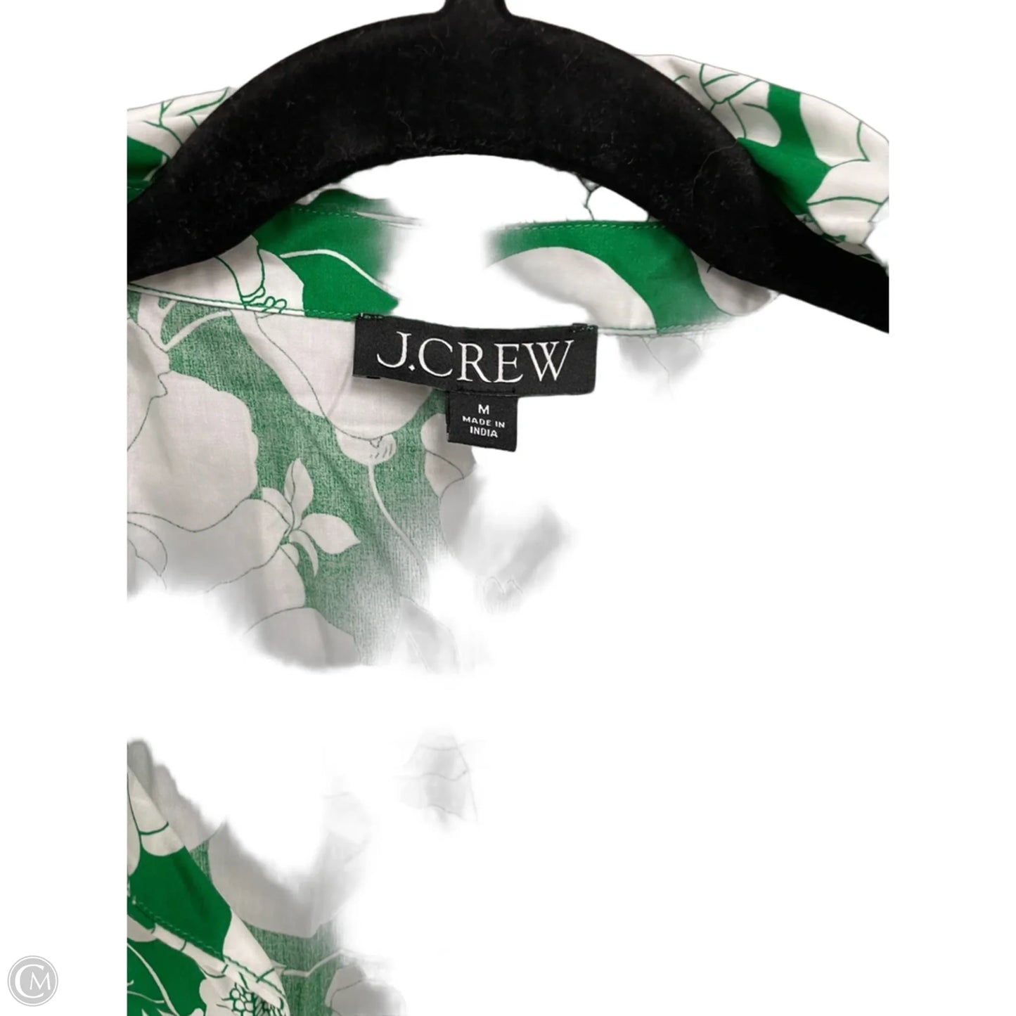 Dress Casual Midi By J. Crew In Green & White, Size: M