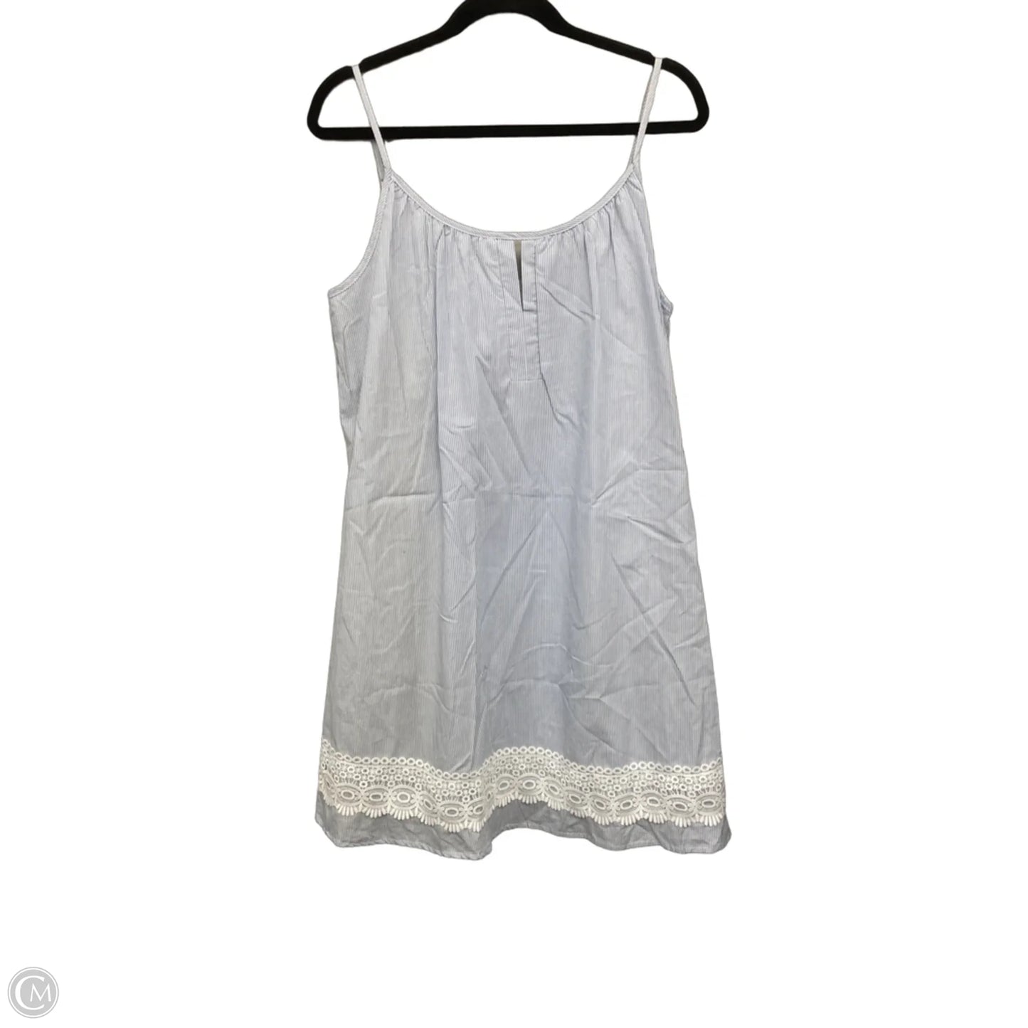 Dress Casual Short By Copper Key In Blue & White, Size: L