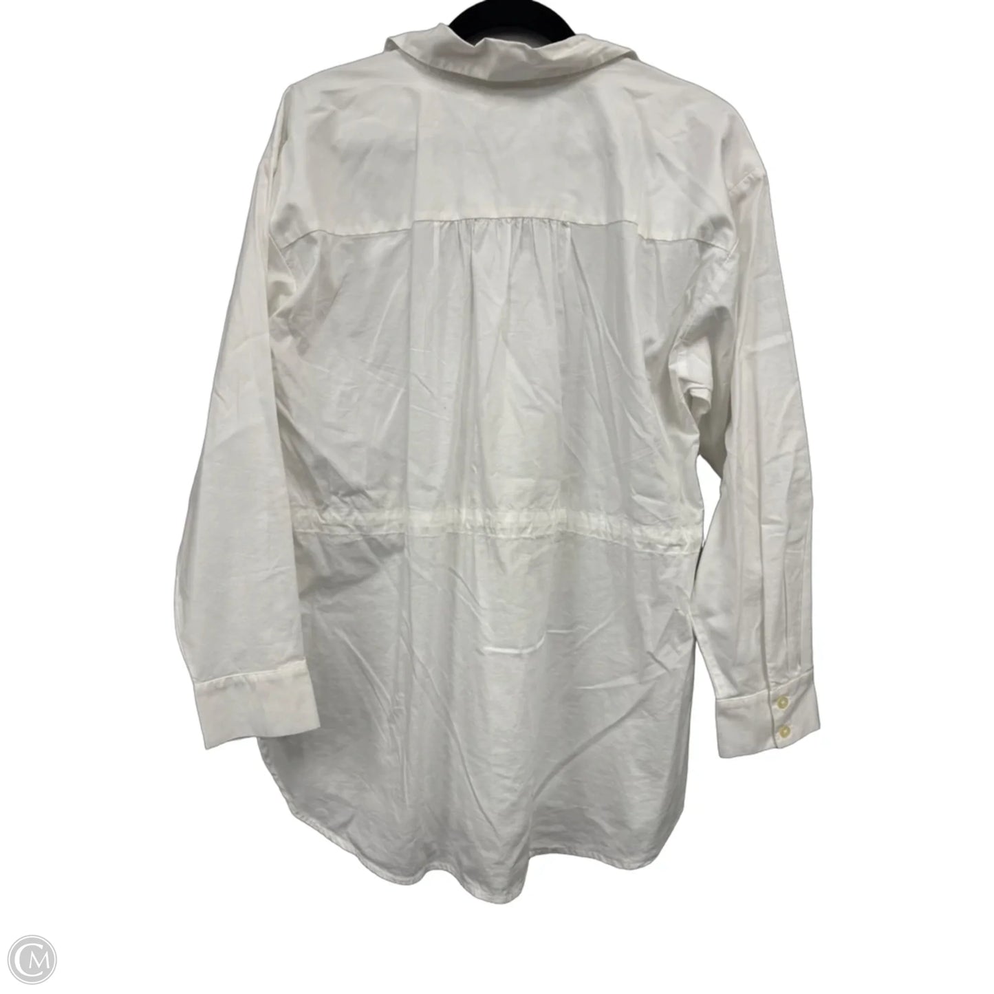 Blouse Long Sleeve By Loft In White, Size: L